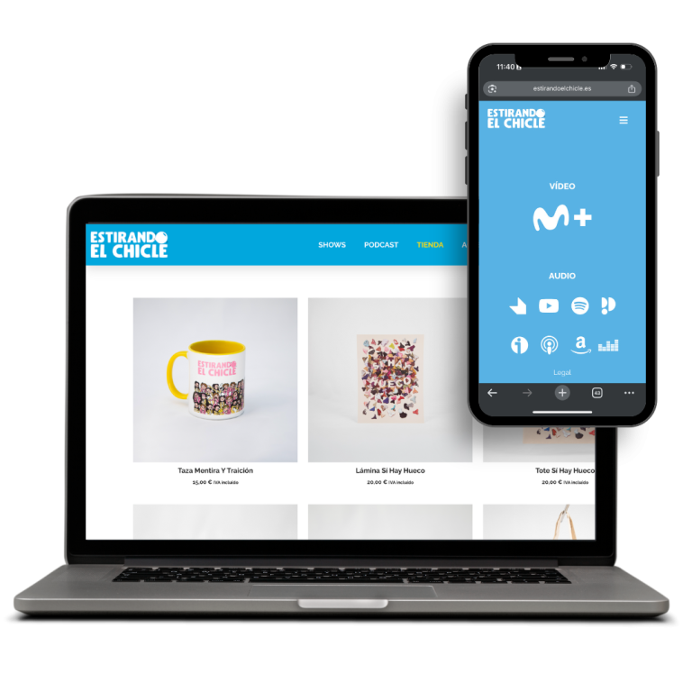 Estirando el chicle 3 Minimalist Website Launch Computer Mockup Instagram Post